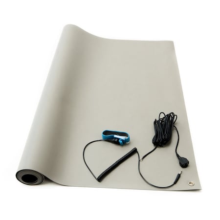 Bertech ESD Anti-Static Soldering Rubber Mat Kit, 3 Ft. x 5 Ft., Gray 2059USA-3x5GKT